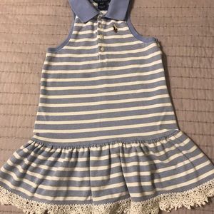 Girls Polo Dress with sweet lace detail